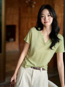 Slim Waist Breather Silk Mix Knit Top