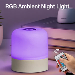 Table Lamp Bedside Lamp for Bedroom 16 Color Changing Touch Night Light RGB Remote Dimmable Rechargeable Portable Room Light