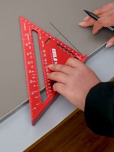 Aluminum Alloy Triangle Ruler 7" Inch / 12" Inch Speed Angle Square Flash Hardware