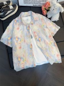 JIARONG | Hawaiian Lace Knitted Short Sleeve Shirt
