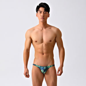 กางเกงว่ายน้ําชายเอวต่ําไร้สาย GreatAsia สามเหลี่ยม เซ็กซี่ ชายหาดความร้อนด้านแคบ สีดำ โพลีเอสเตอร์ ไนลอนไลคร่า 102