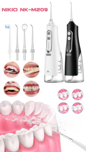 Máy Tăm Nước Cầm Tay Nikio NK-M209 - Áp Lực Mạnh Dung Tích Lớn 310ml Làm Sạch Kẽ Răng Vệ Sinh Răng Miệng Hiệu Quả