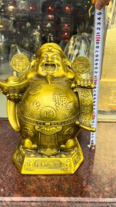 Tượng ông thần tài phát lộc bụng phệ bằng đồng cao 30cm ngang 20cm nặng 3.5kg