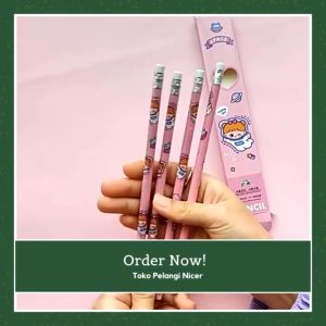 ISI10 Pensil Alat Tulis Set Isi Banyak / Pensil Set Sekolah Anak Lucu / Pensil Anak Karakter Lucu