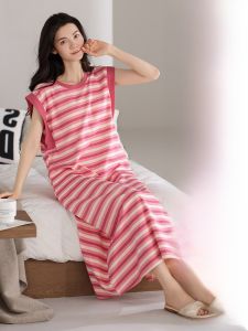 MiiOW | Áo ngủ cotton nguyên chất không tay mùa hè cho nữ Áo vest ngực chống vú áo ngủ mặc ở nhà có thể mặc ngoài trời cỡ lớn
