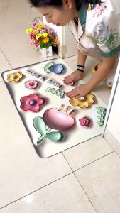 💥สินค้าแนะนำ พรมเช็ดเท้าแบบโคลนไดอะตอมนุ่ม พรมเช็ดเท้า ซึมซับน้ำดี ลายดอกไม้แบบสามมิติ  วัสดุนำเข้าจากประเทศญี่ปุ่น