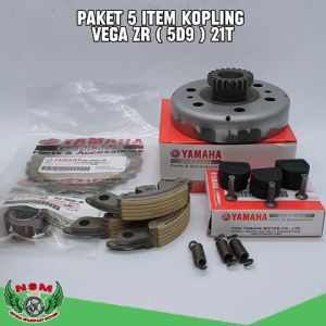 PAKET KOPLING 5 ITEM 5D9 VEGA ZR / JUPITER Z1 / ROBOT / VEGA RR / PAKETAN KAMPAS KOPLING + KAMPAS GANDA ONLY + MANGKOK GANDA + CAGE BENTENGAN + KAMPAS KOPLING VEGA ZR
