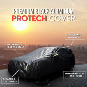 Toyota Fortuner Protech Lab - Premium 3-Layered All Weather BLACK Aluminum Car Cover