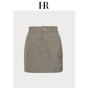 HR | High Waist A-Line Mini Skirt Casual Womens Plaid Workwear Style HR Luxury Brand Polyester Fiber Standard Fit City Commute