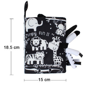 Baby Cloth Book Toy Black White Activity Sensory Books Babies Kids Early Development Montessori Toys 0 12 Months Toddler Gifts