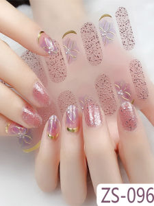 Tiktok Ins Internet Celebrity Transparent Jelly Three-Dimensional Ice-Inlaid Crystal 3D Diamond Nail Sticker Nail Beauty Full Stickers Waterproof