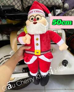 [KHO SỈ] GẤU BÔNG ÔNG GIÀ NOEL Cầm Túi Quà 50cm Cao Cấp-Quà Tặng Cho Bé Yêu-Trang Trí Giáng Sinh-Lông Nhung Mịn
