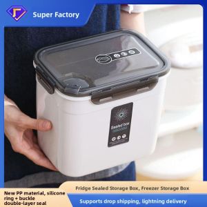 Large Capacity Plastic Storage Jar Kitchen Food Grade Sugar Storage Box Moisture Proof Sealed Organizer Bin for Household Use