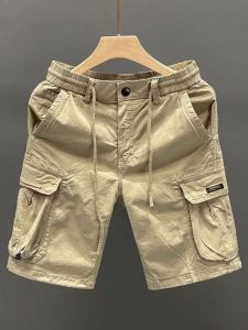 Quần Short Công Sở Cotton Nguyên Chất Cạp Vừa Cho Nam Mùa Hè Quần Short Ống Đứng Quần Dài Đến Giữa Bắp Chân Phong Cách Retro