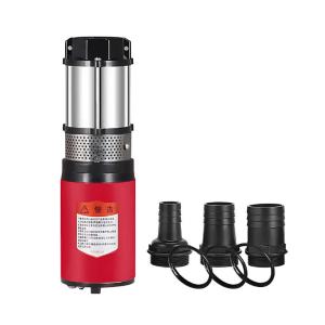 12V24V DC Solar Submersible Deep Well Pump Stainless Steel Water Pump 1/1.5/2Inch Outlet for Irrigation Car Washing Well Pumping
