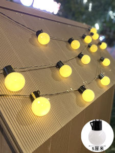 ไฟตกแต่งบรรยากาศกลางแจ้งสำหรับการตั้งแคมป์ ลูกปัดทรงกลม LED สีสันสดใส ไฟตกแต่งบ้านสไตล์ยุโรป ไฟตกแต่งในสวน