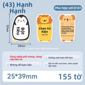 Niimbot | Nhãn Tên Chống Thấm Nước Trong Suốt Màu Sắc Hoạt Hình Cho Trẻ Em