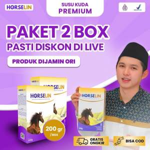 HORSELIN 2 Box Susu Kuda Liar Asli Murni 100% Original Halal Bpom