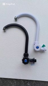 [ VIENA ] Kran Cuci Piring Keran Dapur Keran Angsa PVC Soligen Bulat W2 Putih Dan Hitam