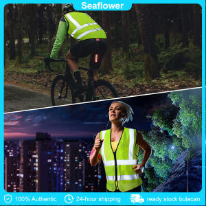 Adult Safety Vest High Visibility Reflective Vest Reflectorized Vest with Pockets and Zipper