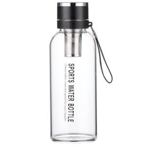 GIANXI | Large Capacity Glass Water Bottle with One-Click Opening and Tea Separation