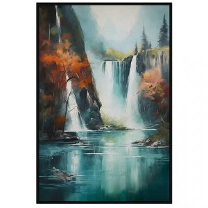 Tranh phong cảnh thác nước. Tranh treo tường dán tường Canvas CGI-05
