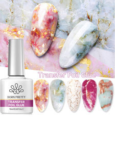 BORN PRETTY | BORN PRETTY Nail Foil Glue Gel 10ML Foil Transfer Gel for Foil Nails Stickers Transfer Gel Nail Polish Manicure DIY 1/2PCS