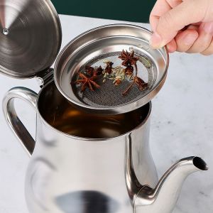 Stainless Steel Oil Strainer Pot Household Oil Container Kitchen Oil Filter Pot Oil Storage Bottle