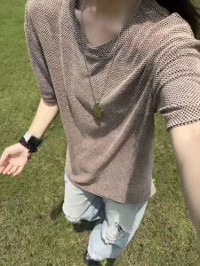 CHENMU | Vintage American Short Sleeve Knit T-shirt