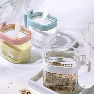 Bộ 3 lọ đựng gia vị có thìa hàng cao cấp Hokori Việt Nhật Hũ đựng gia vị có nắp đậy tiện dụng bền đẹp