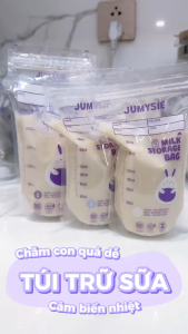 Túi Trữ Sữa Jumysie 180ml/250ml Có Cảm Biến Nhiệt – BPA Free Zip 2 Lớp Chống Tràn (30 Túi)