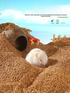 Odor Eliminating Walnut Shell Bedding for Hamsters And Golden Retriever Bears Pet Supplies Absorbent Deodorizing Pet Bedding