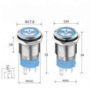 LANBOO | Illuminated Reset Self-Locking Waterproof Switch 16A