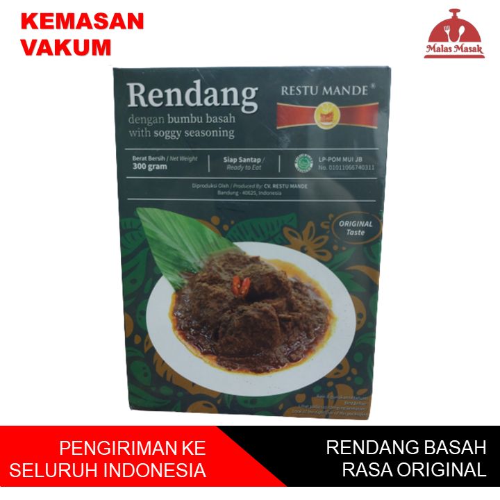 Rendang Basah Original Restu Mande Rendang Padang 300gr