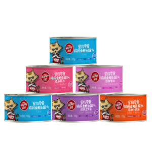 Happy100 Cat Food 170g*24 Cans Non-Main Course Cat Treats Wet Food Cans Pet Supplies Cat Snacks Large Size Imported from Thailand