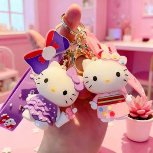 Sanrio | Sanrio Cute Hello Kitty Key Chains Phone Pendants Decorations Small Gifts School Bag Handle Bag Pendants Phone Wrist Strap Charm