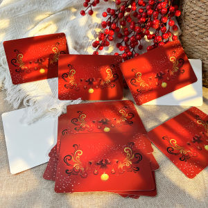 Red Chinese Style Host Prompt Card Wedding Ceremony Engagement Activities Company Student Evening Children Reminder Paper