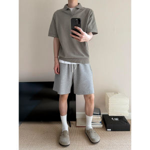 Quần Short Thể Thao Nam Màu Xám Nhạt Quần Chạy Bộ Quần Thể Thao Cleanfit Quần Dài Năm Điểm Phong Cách Mỹ Quần Dài Thường Ngày Mùa Hè