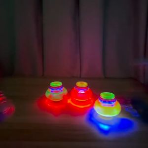 Electric Luminous Gyro Toys Kids Flash Music Toy Launcher Gift Color Flash LED Light