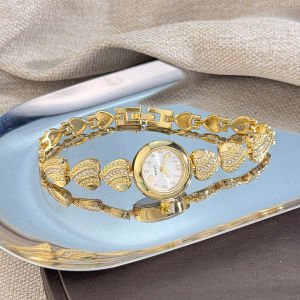 Womens Small Dial Wristwatch Female Bracelet Strap Quartz Watch For Women Golden Silver No Fade Daily Waterproof