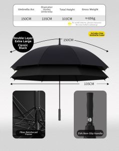 MUZHOUYU | Windproof Rainy Weather Double Person Durable Umbrella
