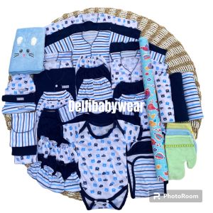 44 PCS PAKET LENGKAP BARU LAHIR SERI BIRU NAVY BONEKA newborn