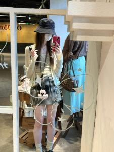 Váy Ngắn Chữ a Cạp Cao Phong Cách Hàn Quốc Cho Nữ Mùa Hè Dáng Chữ A Họa Tiết Kẻ Caro Đen Trắng Váy Ngắn Đa Năng