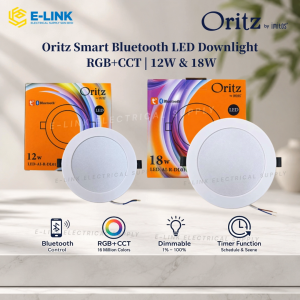 Oritz Smart AI Bluetooth RGB+CCT LED Downlight 12W 18W Dimmable APP Control Ceiling Light