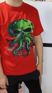 kaos pria 3 dimensi tshirt premium distro animasi octopus H014 by Hans co