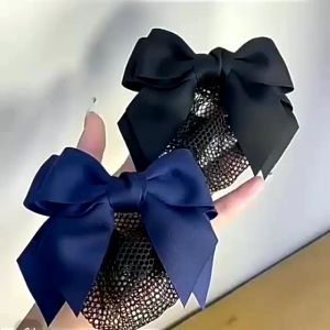 Harnet Rambut Jepitan Cepol & Pita Korea: Jaring Sanggul Polos Motif Dewasa Anak