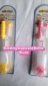 Child Care Bottle and Nipple Brush with Foam Head | Soft Bristles | Baby Needs | Gabriella Infants Collection