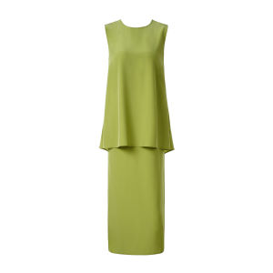 Summer Stylish Fake Two-Piece Acetate Dress