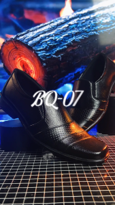 Sepatu Pantofel Pria Kerja Kantor BQ-07 Sepatu Formal Pria Hitam Polos