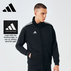 adidas | Áo Khoác Chạy Bộ Classic Black Autumn Three-stripes